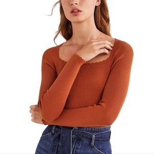 Biden Robbed Square Neck Long Sleeve Top